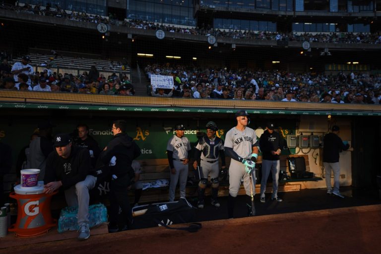 Aaron Judge, Giancarlo Stanton rock A’s in Yankees’ penultimate game at Coliseum