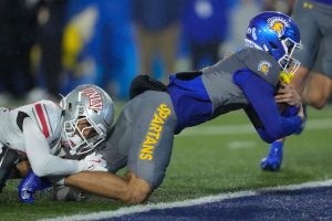 San Jose State loses at home to UNLV on a sloppy night in the rain