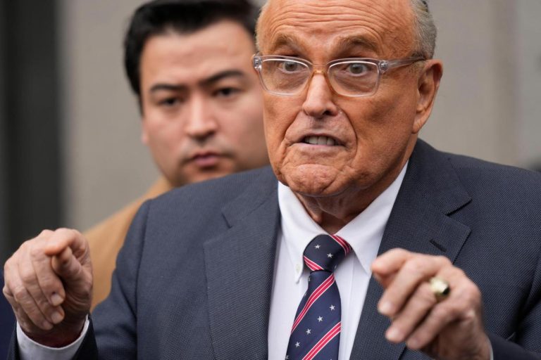 Rudy Giuliani in a courtroom outburst accuses judge in assets case of being unfair, drawing a rebuke