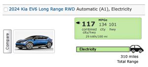 EVs get better mileage in the city than they do on the highway