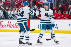 Sharks beat Detroit Red Wings with barrage of third period goals