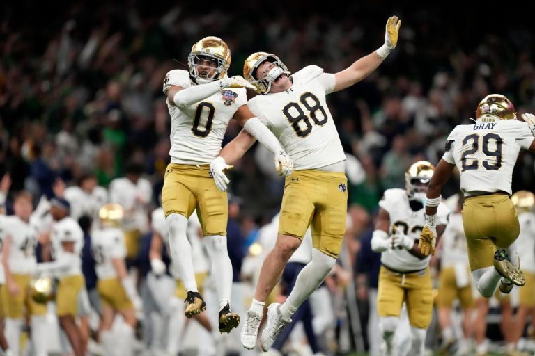 Defense and special teams lift Notre Dame to 23-10 win over Georgia in Sugar Bowl CFP quarterfinal