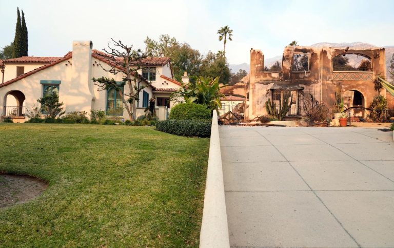 Photos: Amid charred neighborhoods, a handful of L.A. homes remain untouched