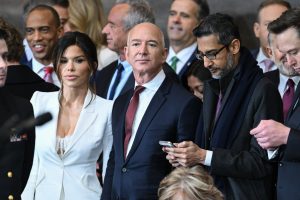 ‘Put a shirt on’: Lauren Sanchez slammed for ‘obscene’ bustier top at Trump’s inauguration