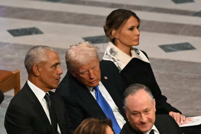 What’s that picture on Melania Trump’s collar at Jimmy Carter funeral?