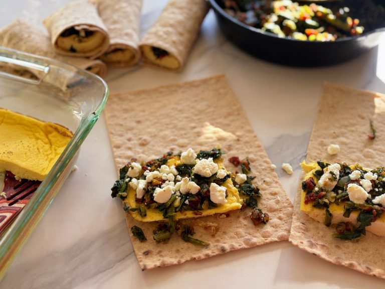 Quick Cook: Make-Ahead Spinach Feta Egg Wraps