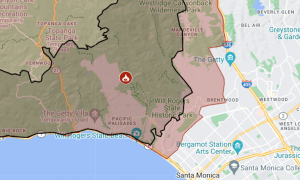 Map: Palisades and Eaton fire perimeters and evacuation zones