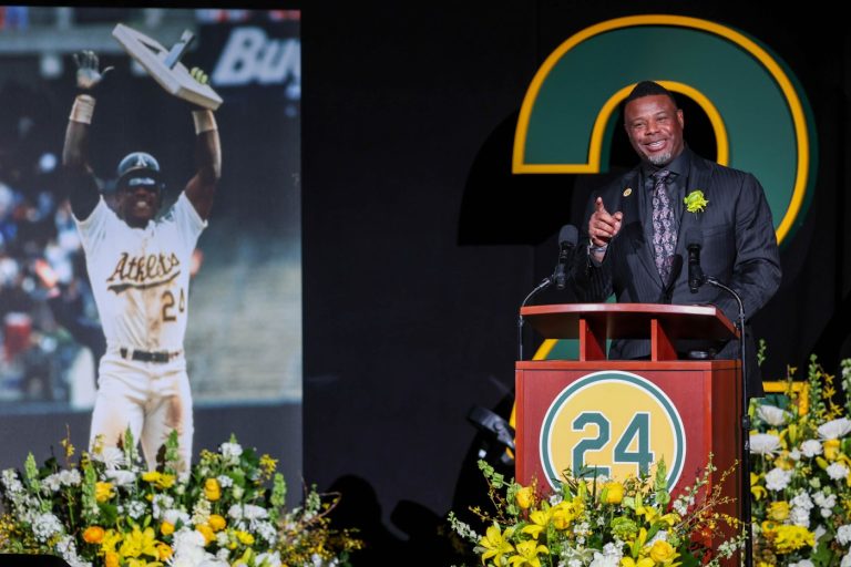 Fans say goodbye to Rickey Henderson in Oakland, where his No. 1 fan wished she could have been