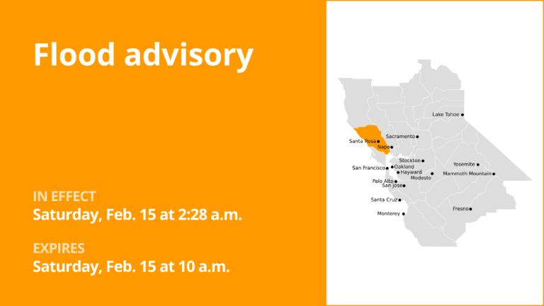 Sonoma County under a flood advisory until Saturday morning