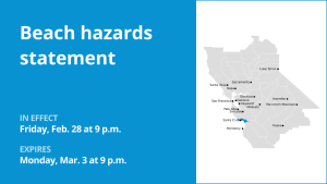 Update: Beach hazards statement affecting Northern Monterey Bay until Monday night