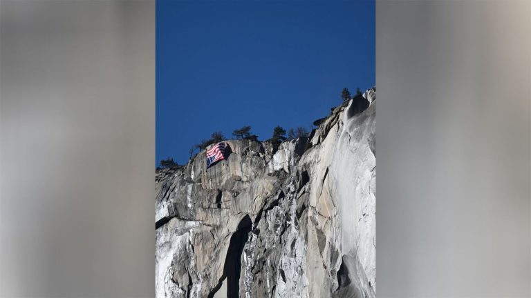 Why there’s an upside-down American flag hanging in Yosemite National Park