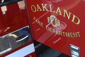 Firefighters control two-alarm blaze at Oakland warehouses