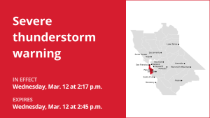 Damaging winds foreseen with thunderstorms in San Francisco and San Mateo counties Wednesday