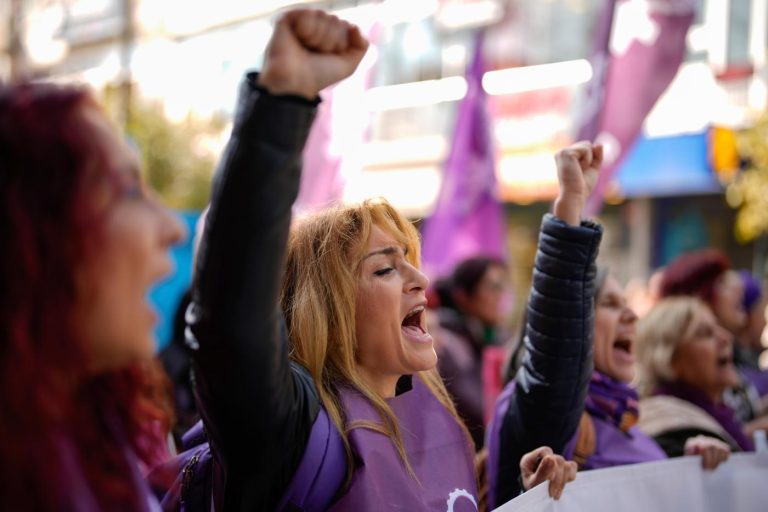 International Women’s Day protests demand equal rights and an end to discrimination, sexual violence